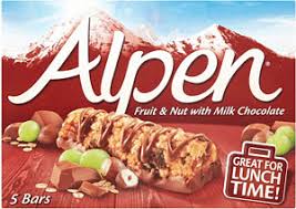 Alpen Fruit & Nut Milk Choc Cereal Bars (Multipack 5) 145g