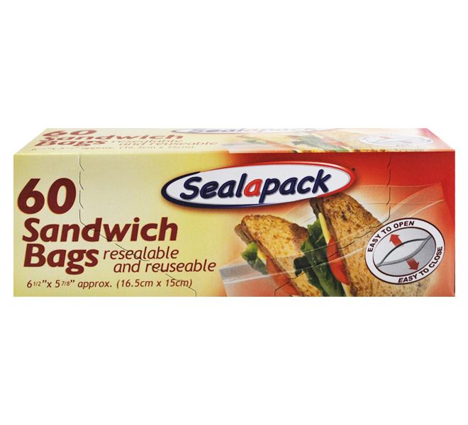 Kensington Brunei Sealapack Sandwich Bags Resealable 60 S