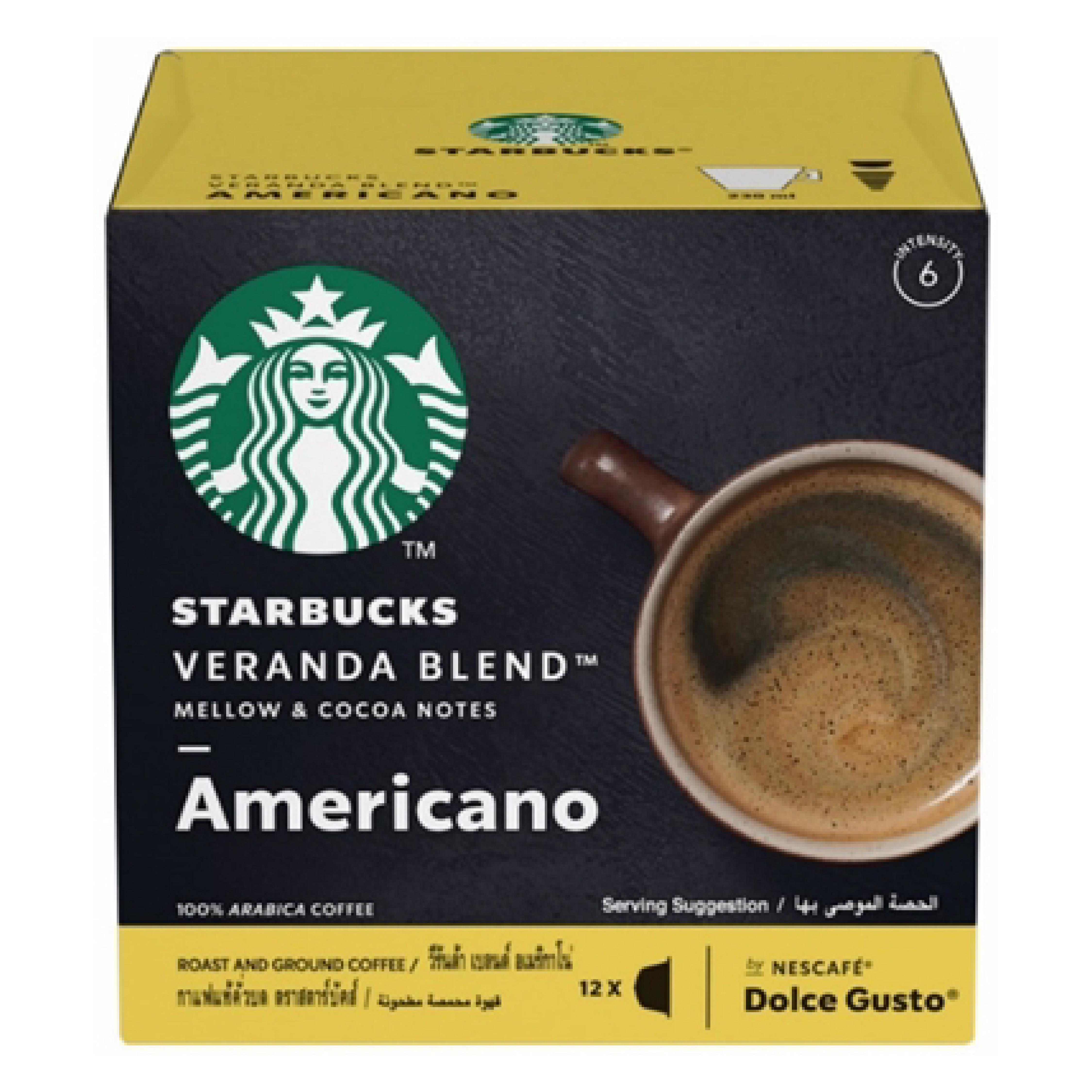 Starbucks Veranda Blend Blonde Roast Americano Coffee Pods  12 capsules