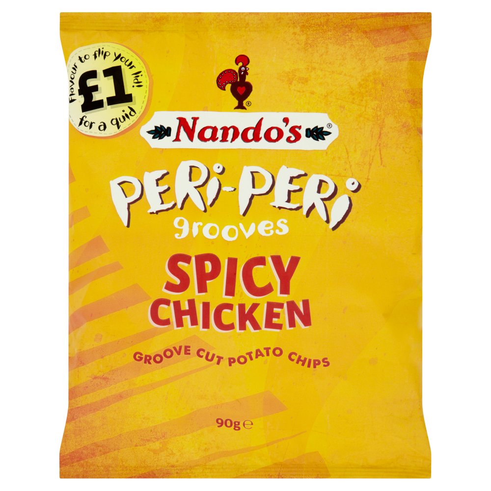 Nando's Peri Peri Spicy Chicken Groove Cut Crisps 90g