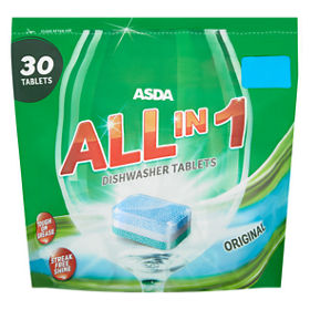 ASDA All in 1 Original Dishwasher Tablets (Multipack 30) 480g