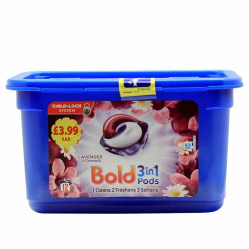 Bold 3-in-1 Pods Lavender and Chamomile (12 wash)