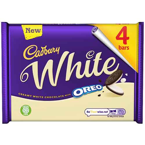 Cadbury Creamy White Chocolate with Oreo (Multipack 4)164g