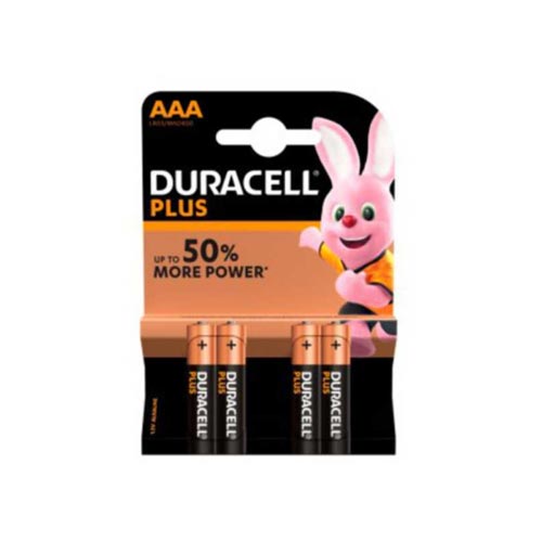 Duracell Plus AAA Alkaline Batteries (Multipack 4)