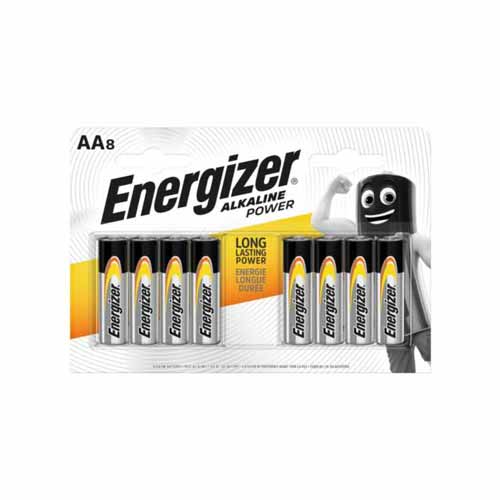 Energiser AA Alkaline Power Batteries 8pk