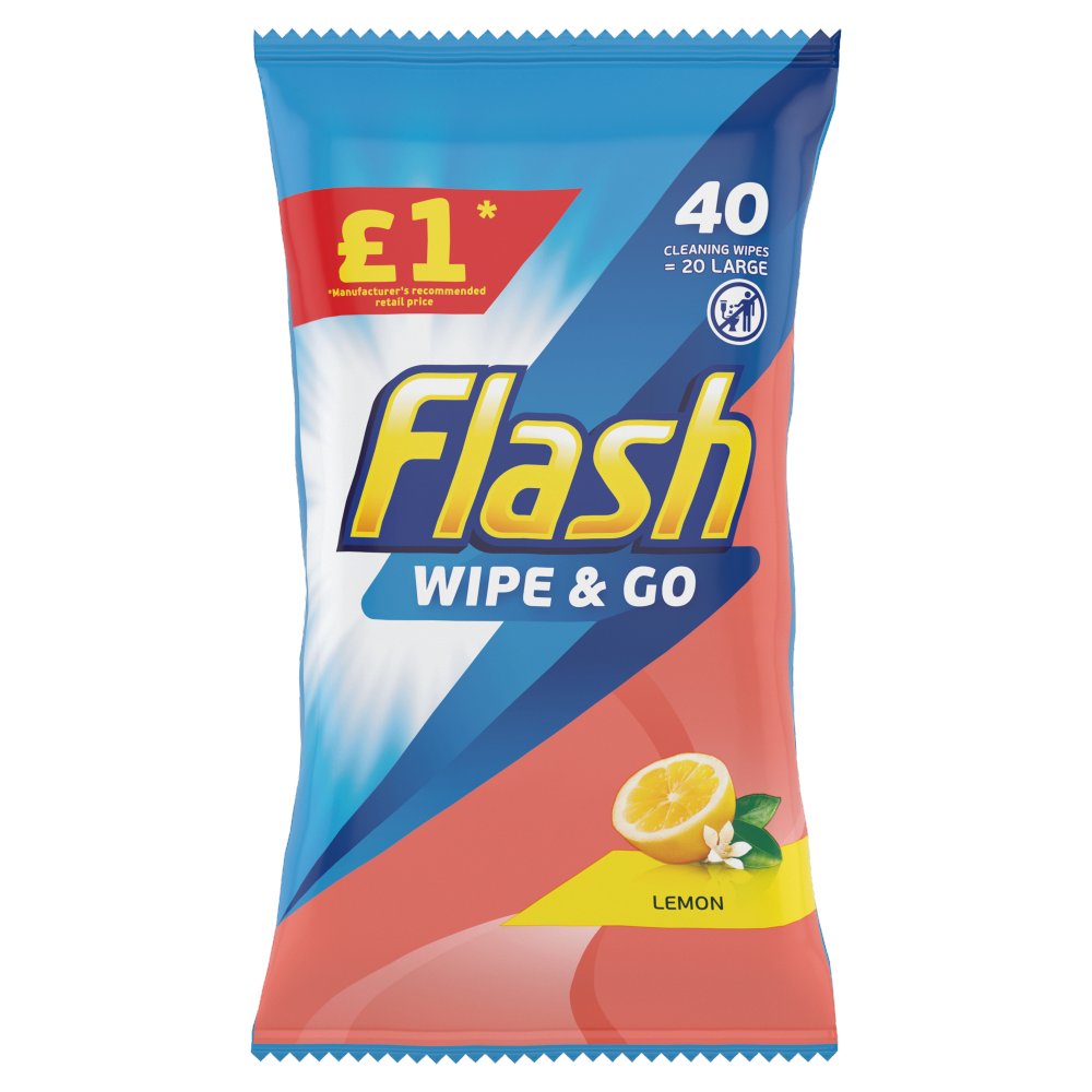 Flash Wipe & Go Lemon 40's