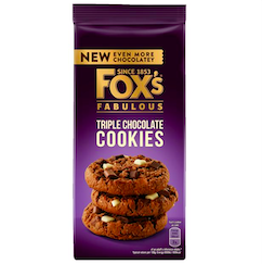 Fox's Fabulous Triple Chocolate Cookies 180G