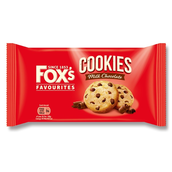 Fox's Luxury Milk Chocolate Chip Cookies 160g