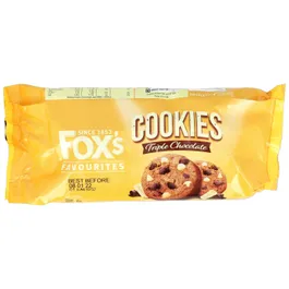 Fox's Luxury Triple Chocolate Chip Cookies 160g