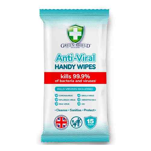 Greenshield Anti-Viral Handy Wipes 15s