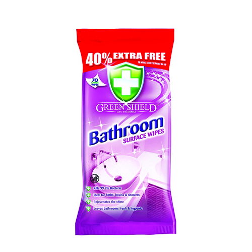 Greenshield Bathroom Surface Wipes 70's