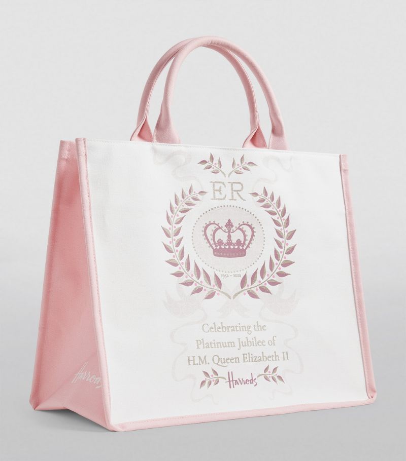 Kensington Brunei - Harrods Large Queen's Platinum Jubilee Shopper Bag -  Pink
