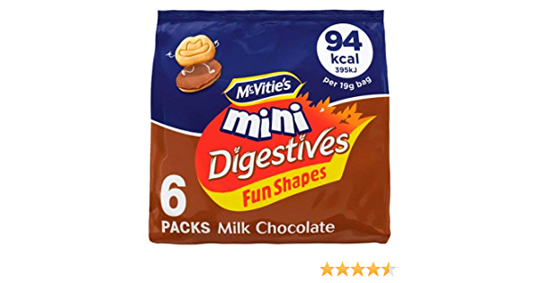 Mcvitie's Mini Digestives Milk Chocolate 6 pack 114g