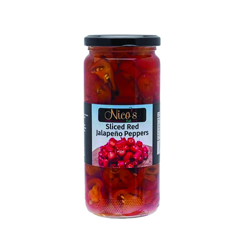 Nico's Sliced Red Jalapeno Mediterranean Delight Jar 480g