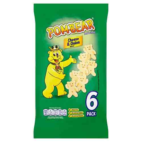 Pom Bears Cheese and Onion Gluten Free (Multipack 6)