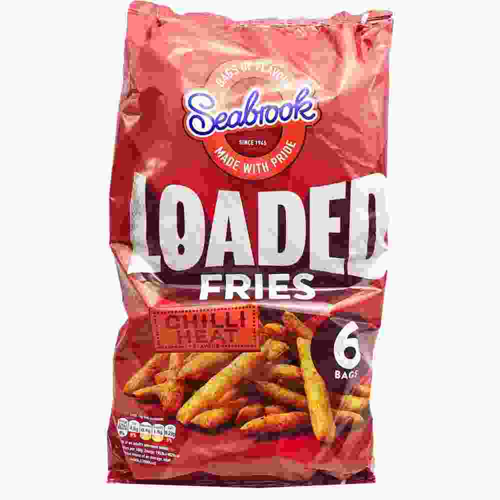 Seabrooks Chilli Heat Loaded Fries (Multipack 6)