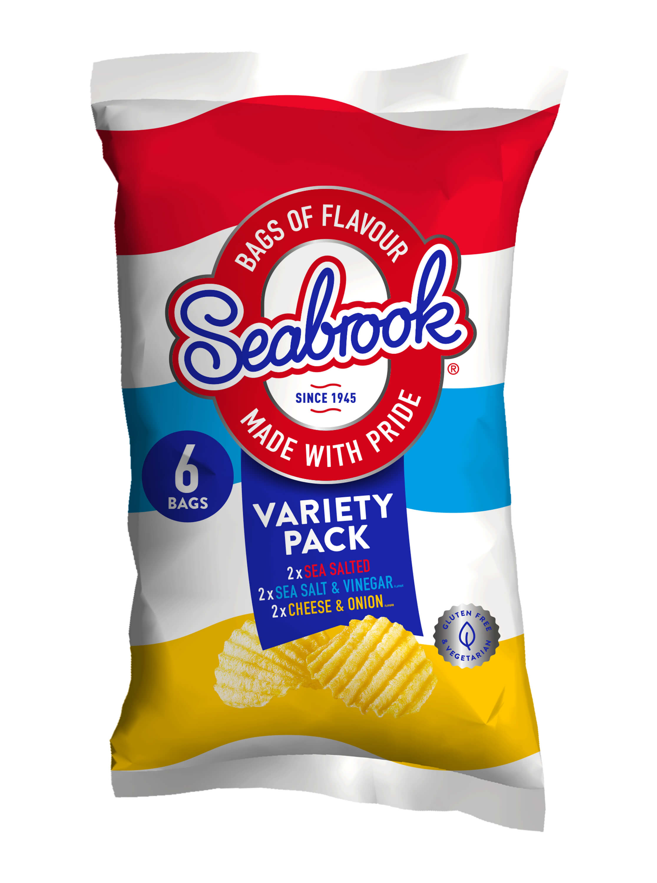 Seabrook Variety Crisps (Multipack 6) 150g