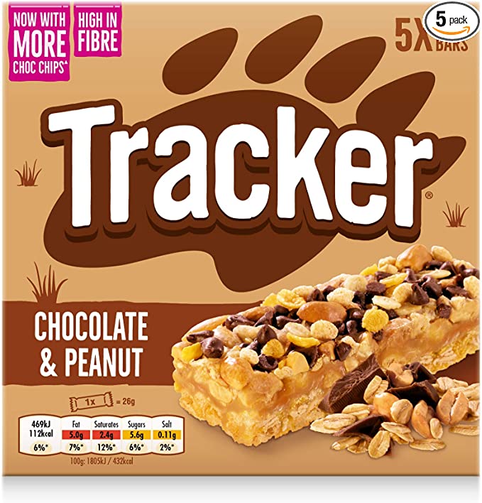 Tracker Chocolate Chip & Peanut Cereal Bars 5 Pack (115g)