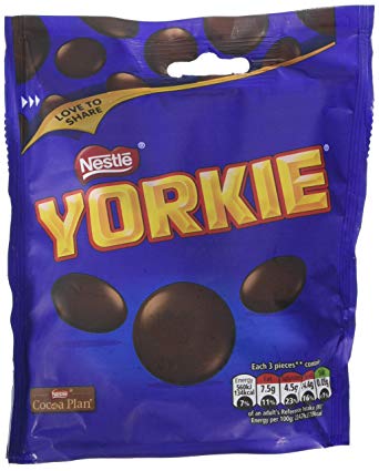 NESTLE YORKIE MILK CHOCOLATE BUTTONS SHARING BAG 110G