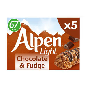 Alpen Light Chocolate & Fudge Cereal Bar 95g