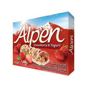 Alpen Strawberry & Yogurt Cereal Bar (Multipack 5) 145g