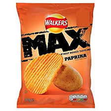 Walkers Max Paprika Flavour Potato Crisps 90g